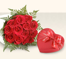  Ankara kaliteli taze ve ucuz �i�ekler  10 adet g�l ve kalp �ikolata