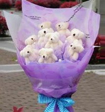 11 adet pelus ayicik buketi  Ankara ucuz �i�ek g�nder 