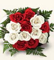  Ankara �Pursaklar i�ek , �i�ek�i , �i�ek�ilik  10 adet kirmizi beyaz g�ller - anneler g�n� i�in ideal se�imdir -