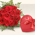  Ankara kaliteli taze ve ucuz �i�ekler  10 adet g�l ve kalp �ikolata