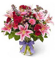 Vazo i�erisinde kar���k mevsim �i�e�i  Ankara Pursaklar �i�ek sipari�i sitesi 