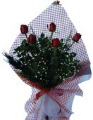  Ankara �i�ek�i ma�azas�  5 adet kirmizi g�llerden buket
