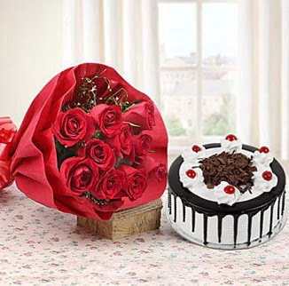 12 adet k�rm�z� g�l 4 ki�ilik ya� pasta  Ankara �Pursaklar i�ek , �i�ek�i , �i�ek�ilik 